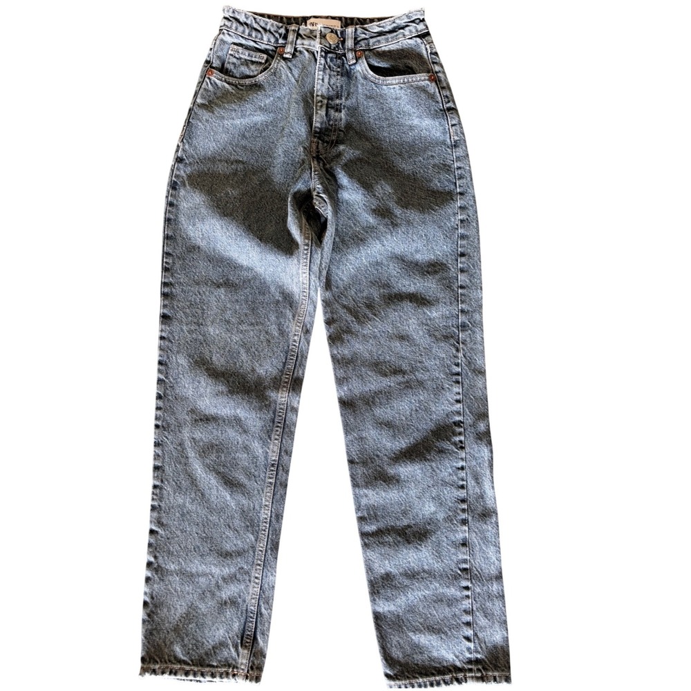 ZARA High Rise Ankle Length Comfort Mom Fit Jeans Sz 2|  Vintage‎ Wash